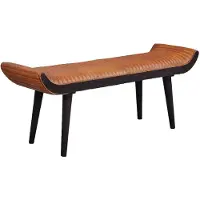 Wohnling Bank leer bruin 125 cm breed - WL6.014