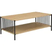 Wohnling Salontafel zwart opbergvak 110x60 cm