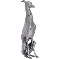 Wohnling Decoratiebeeld windhond aluminium zilver