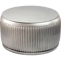 Wohnling Salontafel metaal zilver 60 cm afneembaar