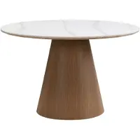 Wohnling Eettafel wit gesinterd steen 120 cm