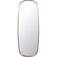 Wohnling Wandspiegel ovaal goud 122x46 cm metaalrand