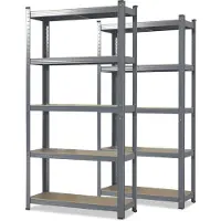 Karat Kast MDF (Medium-density fibreboard), Plaatstaal 1.200 x 600 x 2,000 mm Grijs 2 Stuks