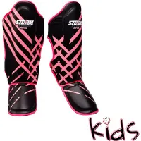 Stormcloud Lynx Serie - Kinder Scheenbeschermers - Zwart-Roze - Junior L