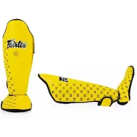 Fairtex SP5 Competition Scheenbeschermers – Maat S – Geel – Kickboksen, Muay Thai & MMA