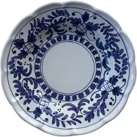 Piccola Home Positano Diep Bord 26 Cm Blauw - Diepe borden Terracotta Blue - PT2300-PO-BLUE
