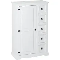 Idimex Commode TEQUILA met 5 lades – Wit
