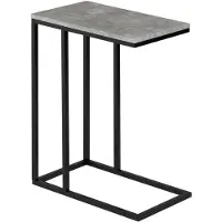 Idimex Bijzettafel DEBORA, rechthoekig, in betonlook/zwart
