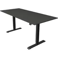 Kerkmann Büromöbelfabrik Move 1 Zit-sta-bureau Rechthoekig Antraciet T-Voet 1.800 (B) x 800 (D) x 1.230 (H) mm Melamine, staal