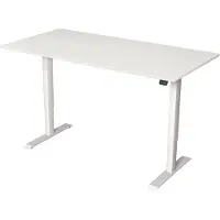 Kerkmann Büromöbelfabrik Move 1 Zit-sta-bureau Rechthoekig Wit T-Voet 1.600 (B) x 800 (D) x 1.230 (H) mm Melamine, staal