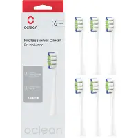 Oclean Borstelkop - - Professionele Reiniging - 6 stuks - Dupont diamant haartjes - W-vorm ontwerp