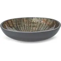 Luca Opzetwastafel vetro ovaal 49x36x12.5 glas incl. Wastafelhouder multicolor/black
