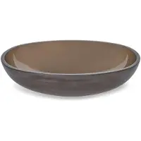 Luca Opzetwastafel Vetro Ovaal 49x36x12.5 Glas (Binnenkant Glans, Buitenkant Mat) Incl. Wastafelhouder Bronze Matt
