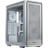 Cooler Master MasterFrame 500 Mesh Si Midi-tower PC-behuizing Zilver 3 voorgeïnstalleerde ventilators, Zijvenster, Stoffilter
