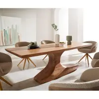DELIFE Eettafel Jalta 220x95 cm acacia massief natuur