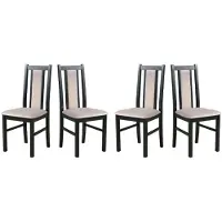 LeafDesign ESSZIMMERSTUHL - Set van 4 stoelen, model Bos 14, kleur zwart, materiaal paros 2