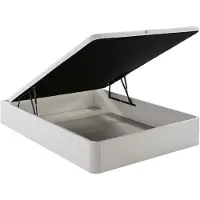 Vente-unique Set 160 x 200 cm wit kofferbed + pocketverenmatras met traagschuim topmatras dikte 21cm - VITOGO van YSMÉE