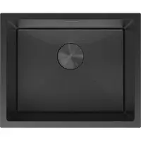 Mexen Trixo stalen spoelbak 1-kom. 540 x 440 , zwart HC - 6414541000-70HC