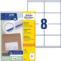 Avery-Zweckform 3426 Universele etiketten 105 x 70 mm Papier Wit 800 stuk(s) Permanent hechtend Inkjet, Laser (zwart/wit), Laser (kleur), Kopiëren (zwart/wit),