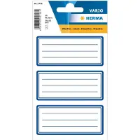 Herma Boeketiketten wit met blauwe kader gelineerd 76x35 mm - 20 stuks