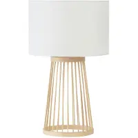 Lyora Schemerlamp Lois Hout Met Witte Kap