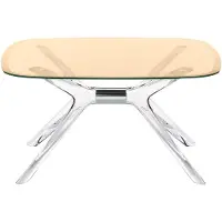 Kartell Blast Tafel 80x80 cm | Bronze-Crystal-Chrome