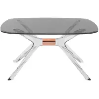 Kartell Blast Tafel 80x80 cm | Smoke-Crystal-Bronze