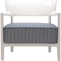 Kartell Cara Fauteuil Outdoor | Glossy | Ivory|Blue