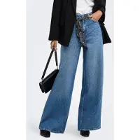 JDY Jdyvera Wide Leg Fit Jeans Dames Blauw Xs/32