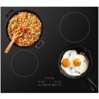 Tomado TIH6001B - Inductie kookplaat - Inbouw - Normale stekker - Makkelijk zelf aansluiten - 1 fase - 4 kookzones - Zwart