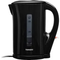 Tomado TWK1700B - Waterkoker - 1,7 liter - Kunststof - Lichtgewicht - Waterniveau indicator - Zwart
