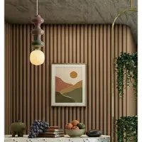 Nova Luce Hanglamp Clio L wit glas met gekleurd keramiek