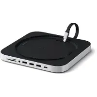 Satechi Aluminum Mac Mini/Mac Studio Stand Hub Zilver met SSD slot
