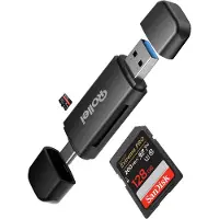 Rollei 25100 2-in-1 SD/MicroSD-kaartlezer, zwart