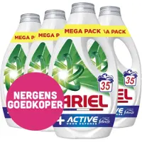 Ariel 4x Vloeibaar Wasmiddel Active + Odor Defense 35 Wasbeurten 1575 Ml