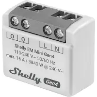Shelly Slimme energiemeter | EM Mini Gen4 | 3840 W | WiFi | Wit