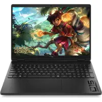 HP HyperX OMEN 15-inch gaming laptop, model 15-gb0057ng, met AMD Ryzen 5 processor, 38,9 cm (15,3 inch) scherm, 1920 x 1200 pixels, 16 GB geheugen, FreeDOS besturingssysteem, zwart