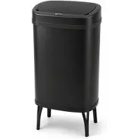 Five Stars Sensor Prullenbak Op Pootjes - 60 Liter - RVS Afvalbak - Soft Close Deksel - Vuilnisbak - Zwart