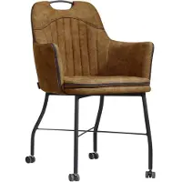 MX Sofa Eetkamerstoel Floria - Microvezel - Cognac - MxSofa