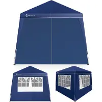 Casaria Paviljoen Capri Blauw 3x3m incl 4 zijwanden UV-bescherming 50+