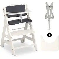Hauck Beta+ kinderstoelset - FSC-gecertificeerd – Hout - inclusief wielen en houten tafel - White