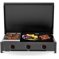 Cozze Combo 900 Gas BBQ Grill – Infrarood Brander & Plancha – Buitenkeuken Module – 7,5 kW – Groot Plancha Oppervlak – Voor Grillen, Bakken & Sauteren