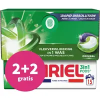 Ariel 2+2 Gratis: 3in1 Wasmiddel Pods Original 15 Stuks