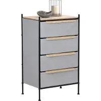 ML-Design Ladekast 58x98x42,5 cm eiken van staal, MDF met 4 stoffen laden ML Design