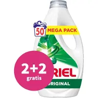 Ariel 2+2 Gratis: Vloeibaar Wasmiddel Original 50 Wasbeurten 2250 Ml