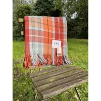 R&D Leder Wollen Tartan plaid Buchanan Antique New - zacht - warm - cosy - gezellig - natuurlijk - 100% WOL - Ecologisch - geschenk