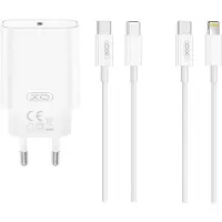 XO Netadapter Ce32, 20W, 1x USB-C, wit + USB-C kabel - USB-C