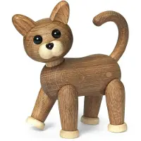 Spring Copenhagen Sneaky Kitten Houten Beeldje 10 Cm - Houten beeldjes Eiken Oak - 2169-FSC