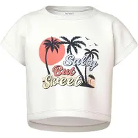 Name it KIDS T-shirt wit Meisjes Katoen Ronde hals Printopdruk - maat 146/152