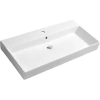 Sapho Kare 85 Keramische wastafelmeubel wastafel 85x45cm, wit